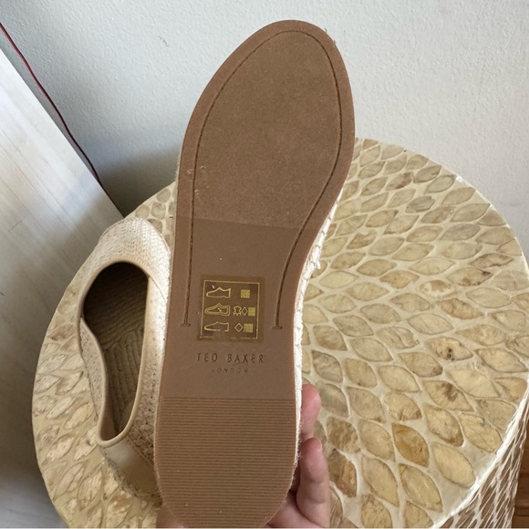 New Ted Baker Cream Piper Woven Espadrille Flats size US7 - Picture 9 of 10